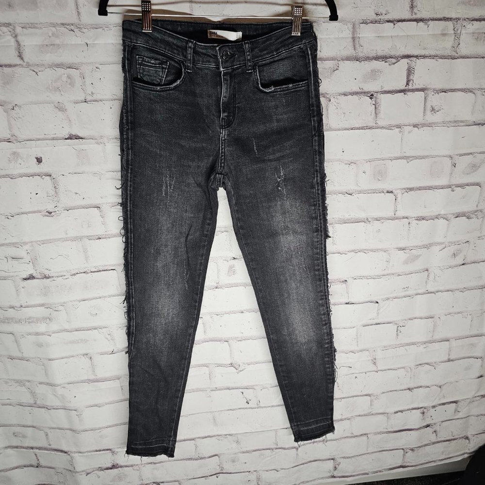 Zara Black "Washed" Jeans Size 4